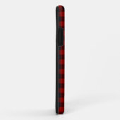 Gepersonaliseerd monogram rood en zwart buffel Case-Mate iPhone case (Achterkant/rechts)