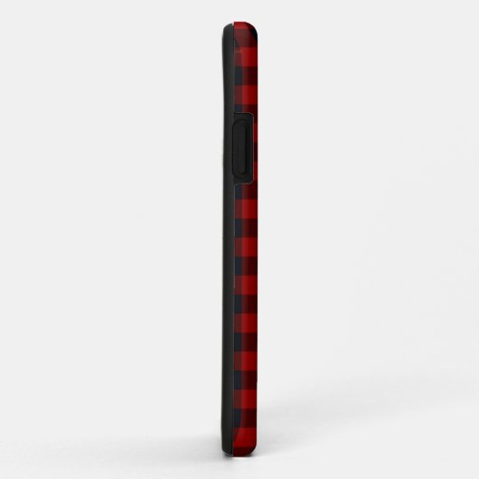 Gepersonaliseerd monogram rood en zwart buffel Case-Mate iPhone case (Achterkant/rechts)