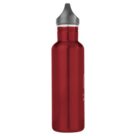 Gepersonaliseerd Monogram Rood Waterfles (Links)
