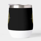 Gepersonaliseerd monogram Script Name Black White  (Rechts)