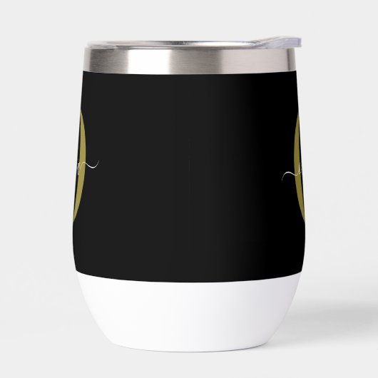 Gepersonaliseerd monogram Script Name Black White  (Links)