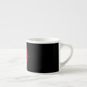 Gepersonaliseerd monogram Script Name Black White Espresso Kop (Rechts)