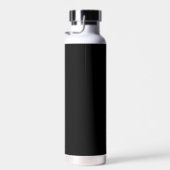 Gepersonaliseerd monogram Script Name Black White  Waterfles (Rechts)