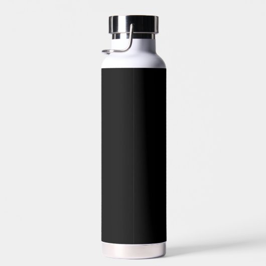 Gepersonaliseerd monogram Script Name Black White  Waterfles (Rechts)