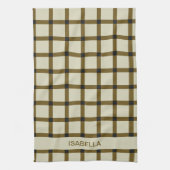Gepersonaliseerd monogram theedoek (Verticaal)