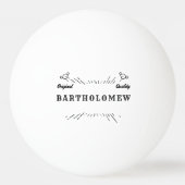 Gepersonaliseerd  monogram van de Retro van de Dag Pingpongballen (Achterkant)