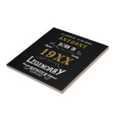 Gepersonaliseerd  monogram van de Retro van de Dag Tegeltje (Zijkant)