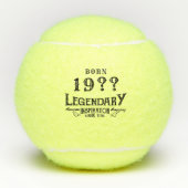 Gepersonaliseerd  monogram van de Retro van de Dag Tennisballen (Voorkant)