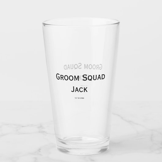 gepersonaliseerd monogram voeg jouw naam bruiloft  glas (Voorkant)