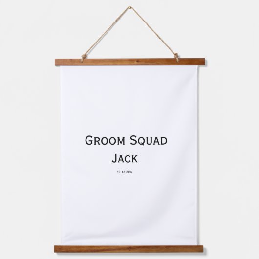 gepersonaliseerd monogram voeg jouw naam bruiloft hangend wandkleed (Voorkant)