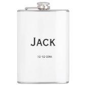 gepersonaliseerd monogram voeg jouw naam bruiloft  heupfles (Voorkant)