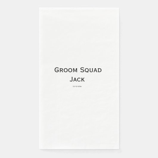 gepersonaliseerd monogram voeg jouw naam bruiloft  servet (Voorkant)