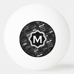 Gepersonaliseerd monogram voor 30e verjaardag van pingpongballen