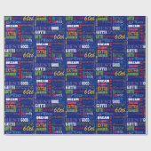 Gepersonaliseerd monogram voor 60e verjaardag van  cadeaupapier (Vlak)