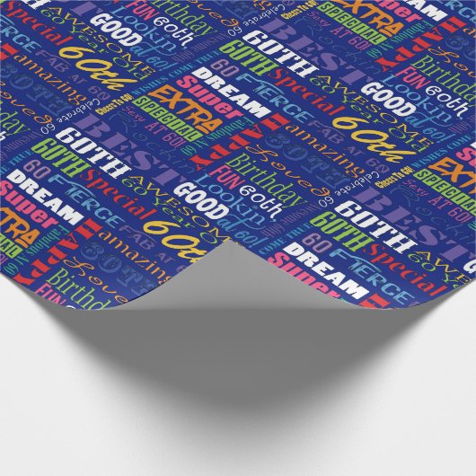 Gepersonaliseerd monogram voor 60e verjaardag van  cadeaupapier (Hoek)