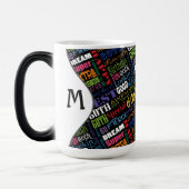 Gepersonaliseerd monogram voor 60e verjaardag van  magische mok (Links)