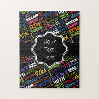 Gepersonaliseerd monogram voor 90e verjaardag van legpuzzel