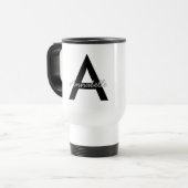 Gepersonaliseerd monogram voor Typografie Reisbeker (Voorkant links)