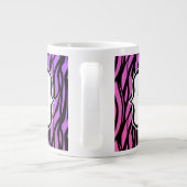 Gepersonaliseerd Monogram Wilde Zebra Print Paars Grote Koffiekop (Achterkant)