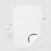 Gepersonaliseerd Monogram zwart-wit Golfhanddoek (Insitu)