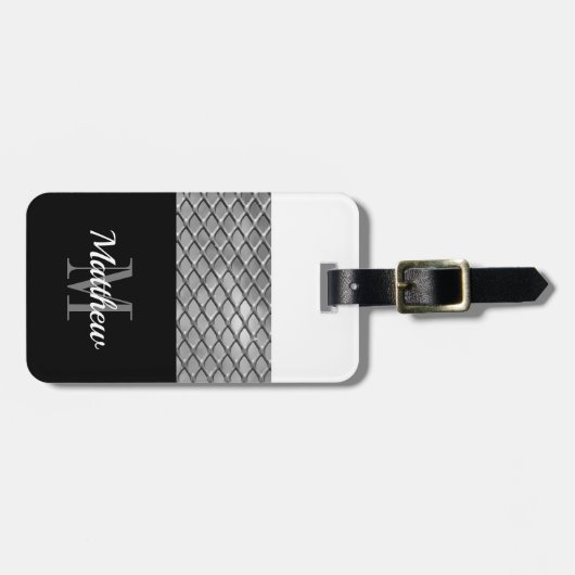 Gepersonaliseerd | Monogramboys Mannen Bagagelabel (Voorkant horizontaal)