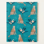 Gepersonaliseerd Monogrammed Blue Leopard Pattern  Planner (Achterkant)