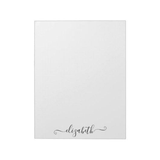 Gepersonaliseerd Monogrammed Elegant Notitieblok v (Gedraaid)