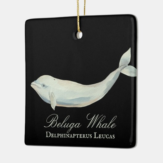 Gepersonaliseerd mooi Beluga Whale Kerstmis Keramisch Ornament (Links)