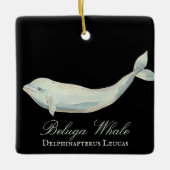 Gepersonaliseerd mooi Beluga Whale Kerstmis Keramisch Ornament (Voorkant)