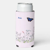 Gepersonaliseerd mooi blauw-morfovlinder Lila (Seltzer Voorkant)