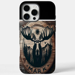 Gepersonaliseerd Moose Wood-teken iPhone 16 Pro Max Hoesje
