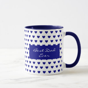 Gepersonaliseerd Motivatie Deep Blue Hearts Patter Mok