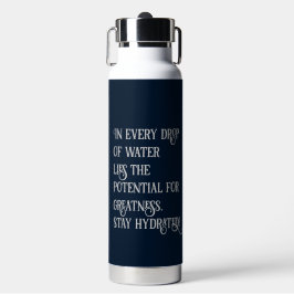 Gepersonaliseerd Motivatie Water Citeert witte let Waterfles