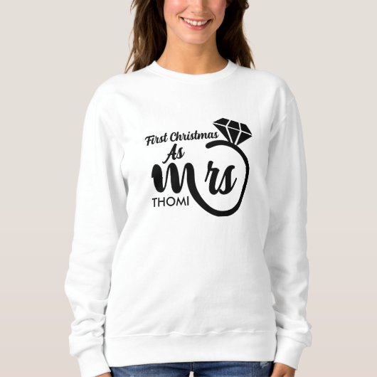 gepersonaliseerd Mrs script Trui (Voorkant)