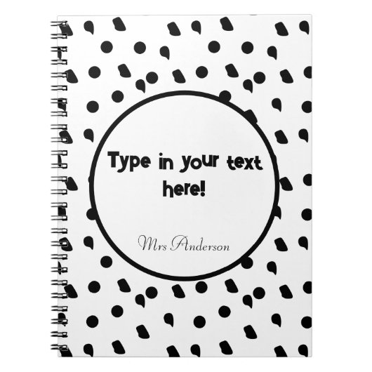 Gepersonaliseerd multomap, Boho multomap, Modern B Notitieboek (Voorkant)