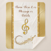 Gepersonaliseerd, Music Note Blanket, Cozy Sherpa Deken (Voorkant)