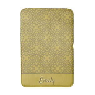 Gepersonaliseerd Mustard Yellow Pattern Badmat