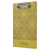 Gepersonaliseerd Mustard Yellow Pattern Klembord (Links)