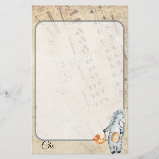 Gepersonaliseerd muziekwerk briefpapier (Voorkant)