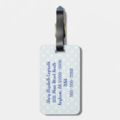 Gepersonaliseerd, , naaigarend bagagelabel (Achterkant verticaal)