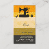 Gepersonaliseerd naaimachine met gouden artiesten visitekaartje (Achterkant)