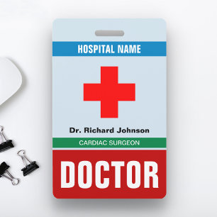 Gepersonaliseerd Naam Dokter ID Kaart Badge
