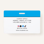 Gepersonaliseerd naam en foto | ID-Kaart-badge Badge (Achterkant)