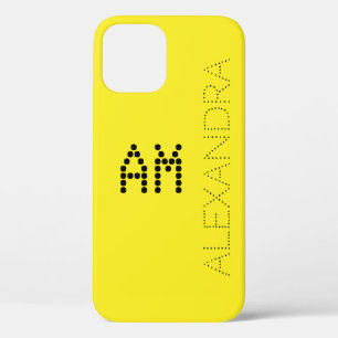 Gepersonaliseerd naam en zwart-wit lettertype op g iPhone 12 hoesje