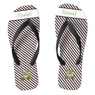 Gepersonaliseerd naam Frog Teenslippers