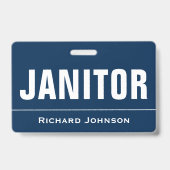 Gepersonaliseerd Naam Janitor Badge (Front)