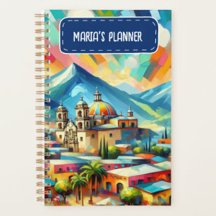 Gepersonaliseerd naam Mexicaans landschap Planner