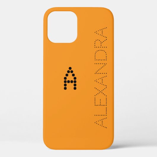 Gepersonaliseerd naam & Monogram rendy doopvont op Case-Mate iPhone Case (Achterkant)