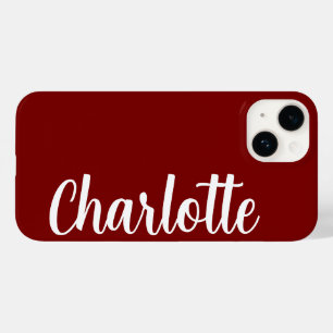 Gepersonaliseerd naam Stijlvol Modern Minimal Cher Case-Mate iPhone 14 Hoesje