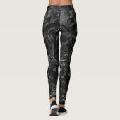 Gepersonaliseerd naam zwarte Leggings (Achterkant)